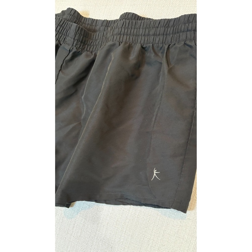 Danskin Now Black Athletic Shorts-Lightweight, Elastic Waistband, Curved Hem